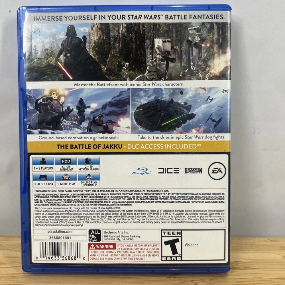 Star wars Battlefront Deluxe Walmart Edition‎ PS4 PlayStation 4 - Complete CIB